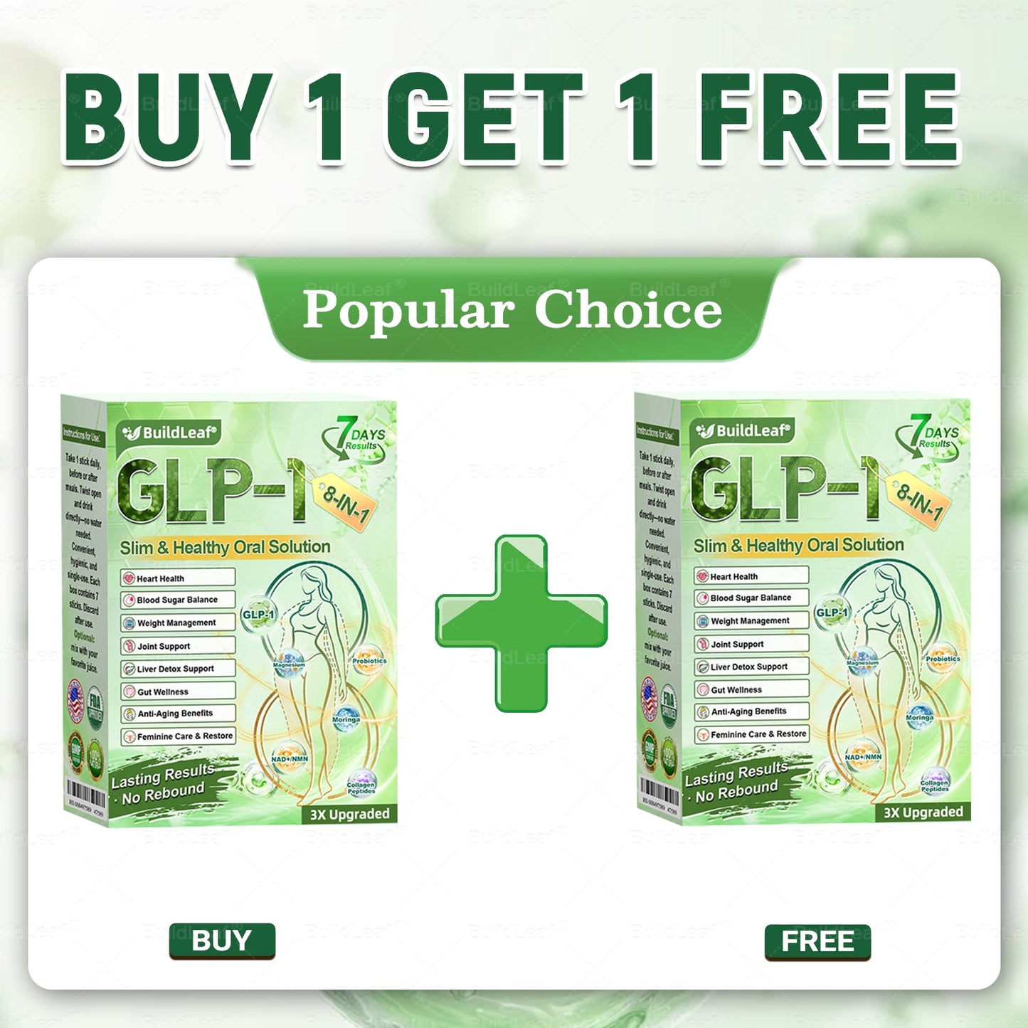 โค๏ธ๐บ๐ธBuildLeafยฎ GLP-1 8-in-1 Slim & Healthy Oral Solution (Once a day, results in 7 days), With 100 Billion CFU Active Probiotics โ
Supports weight management, heart health, diabetes, gut & womenโs health, while firming skin & boosting energy.