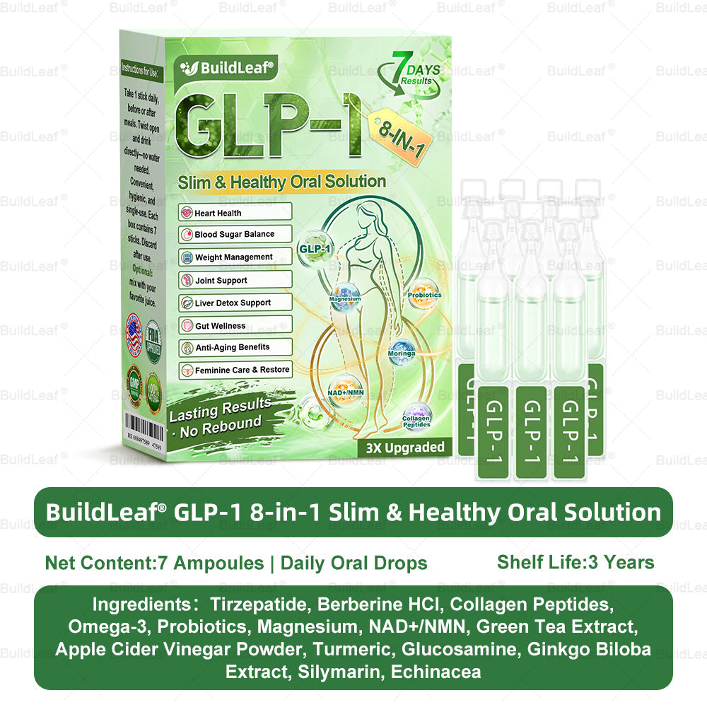โค๏ธ๐บ๐ธBuildLeafยฎ GLP-1 8-in-1 Slim & Healthy Oral Solution (Once a day, results in 7 days), With 100 Billion CFU Active Probiotics โ
Supports weight management, heart health, diabetes, gut & womenโs health, while firming skin & boosting energy.