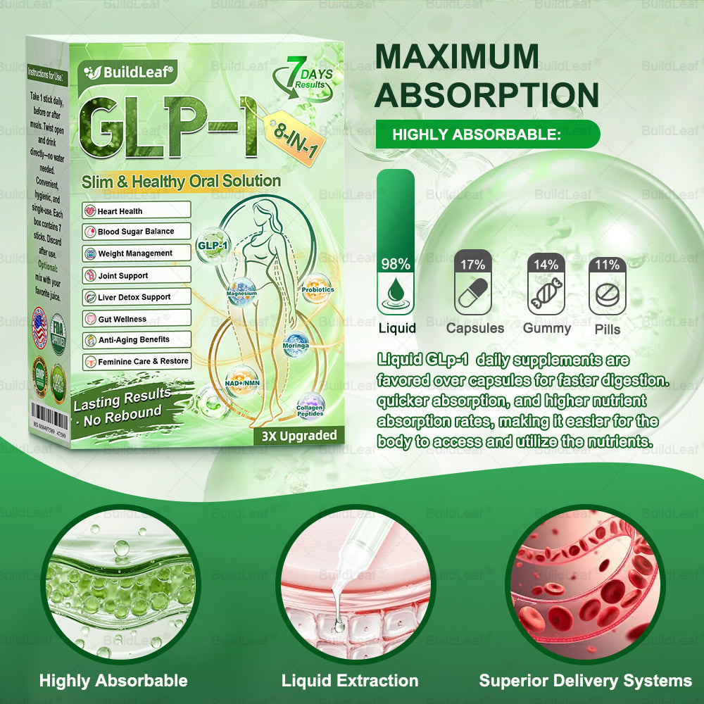 โค๏ธ๐บ๐ธBuildLeafยฎ GLP-1 8-in-1 Slim & Healthy Oral Solution (Once a day, results in 7 days), With 100 Billion CFU Active Probiotics โ
Supports weight management, heart health, diabetes, gut & womenโs health, while firming skin & boosting energy.