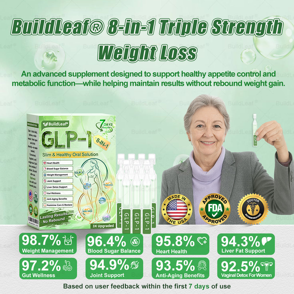โค๏ธ๐บ๐ธBuildLeafยฎ GLP-1 8-in-1 Slim & Healthy Oral Solution (Once a day, results in 7 days), With 100 Billion CFU Active Probiotics โ
Supports weight management, heart health, diabetes, gut & womenโs health, while firming skin & boosting energy.