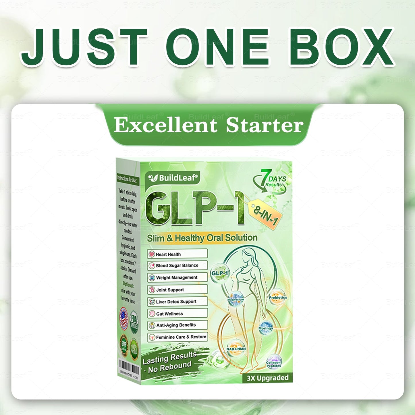 โค๏ธ๐บ๐ธBuildLeafยฎ GLP-1 8-in-1 Slim & Healthy Oral Solution (Once a day, results in 7 days), With 100 Billion CFU Active Probiotics โ
Supports weight management, heart health, diabetes, gut & womenโs health, while firming skin & boosting energy.